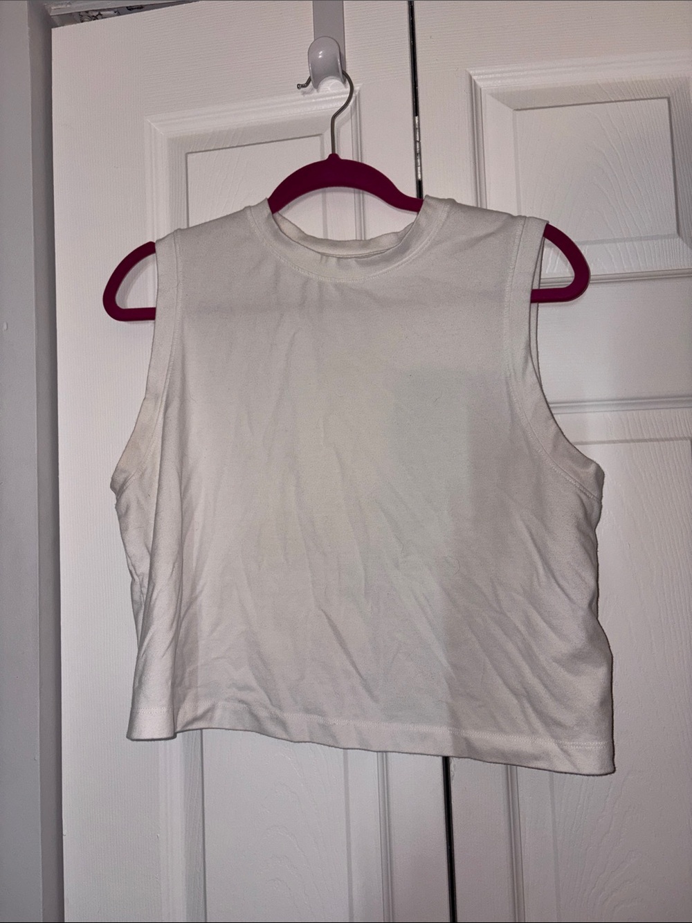 a new day White Sleeveless Crop Tank Top